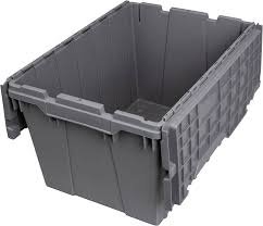 Plastic Totes with Folding Lids